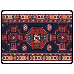 Armenian Carpet Double Sided Fleece Blanket (large)  by Gohar