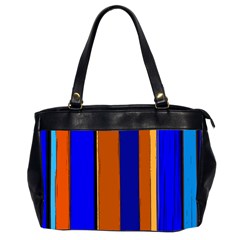 Abstract Blue And Orange 930 Oversize Office Handbag (2 Sides) by KorokStudios