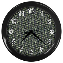 Robot Skull Extreme Close Up Wall Clock (black) by dflcprintsclothing