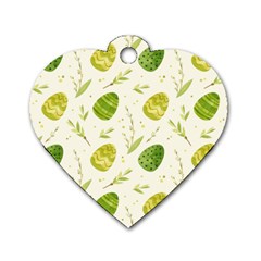 Easter Green Eggs  Dog Tag Heart (two Sides) by ConteMonfrey