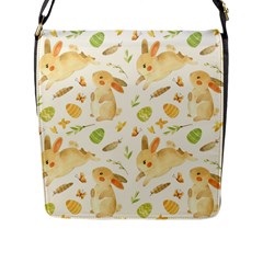 Cute Rabbits - Easter Spirit  Flap Closure Messenger Bag (l) by ConteMonfrey