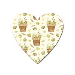 Plant Pot Easter Heart Magnet by ConteMonfrey