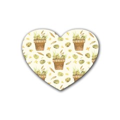 Plant Pot Easter Rubber Heart Coaster (4 Pack) by ConteMonfrey