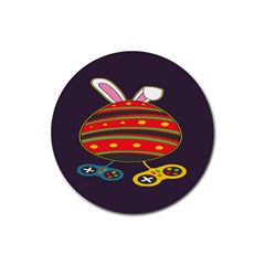 Game Lover Easter - Two Joysticks Rubber Coaster (round) by ConteMonfrey