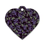 Abstract Collage Random Pattern Dog Tag Heart (Two Sides) Back