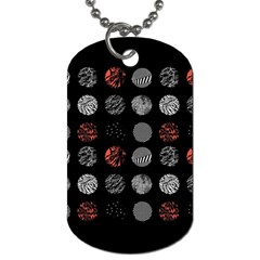 Black And Multicolored Polka Dot Wallpaper Artwork Digital Art Dog Tag (one Side) by danenraven