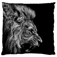 Roar Angry Male Lion Black Standard Flano Cushion Case (one Side) by danenraven