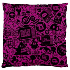 Pink And Black Logo Illustration Standard Flano Cushion Case (two Sides) by danenraven