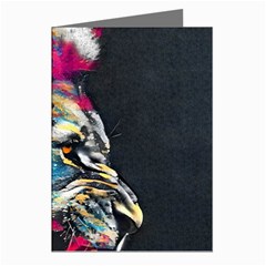 Angry Male Lion Roar Greeting Cards (pkg Of 8)