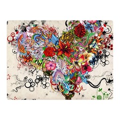 Multicolored Floral Digital Wallpaper Abstract Flowers Heart Free Download Double Sided Flano Blanket (mini)  by danenraven