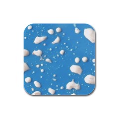 Ice Cream Bubbles Texture Rubber Square Coaster (4 Pack)