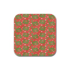 Christmas Textur Rubber Square Coaster (4 Pack)