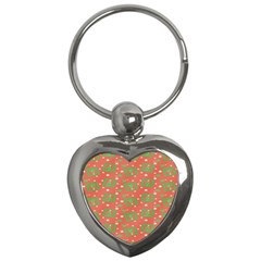 Christmas Textur Key Chain (heart) by artworkshop
