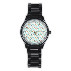 Christmas Textur Stainless Steel Round Watch by artworkshop