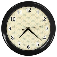 Christmas Textur 03 Wall Clock (black) by artworkshop