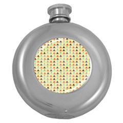 Christmas Textur 05 Round Hip Flask (5 Oz) by artworkshop