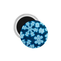 Snowflakes And Star Patterns Blue Frost 1 75  Magnets by artworkshop