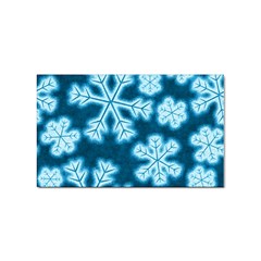 Snowflakes And Star Patterns Blue Frost Sticker Rectangular (10 Pack) by artworkshop