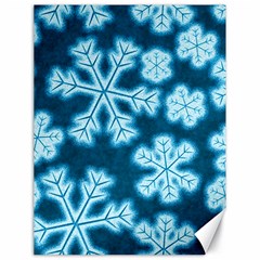 Snowflakes And Star Patterns Blue Frost Canvas 18  X 24  by artworkshop