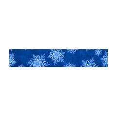 Snowflakes And Star Patterns Blue Snow Flano Scarf (mini) by artworkshop