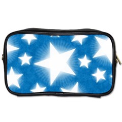 Snowflakes And Star Patterns Blue Stars Toiletries Bag (Two Sides)