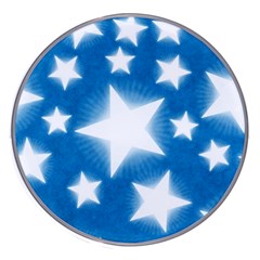 Snowflakes And Star Patterns Blue Stars Wireless Charger