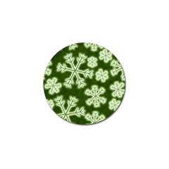 Snowflakes And Star Patterns Green Frost Golf Ball Marker (4 Pack) by artworkshop