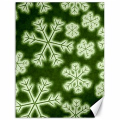Snowflakes And Star Patterns Green Frost Canvas 18  X 24  by artworkshop