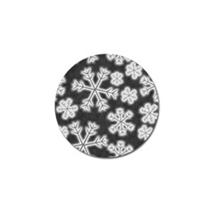 Snowflakes And Star Patterns Grey Frost Golf Ball Marker (4 Pack) by artworkshop