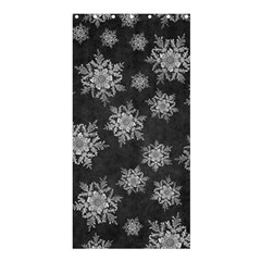 Snowflakes And Star Patterns Grey Snow Shower Curtain 36  X 72  (stall)  by artworkshop