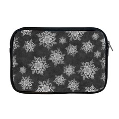 Snowflakes And Star Patterns Grey Snow Apple Macbook Pro 17  Zipper Case by artworkshop