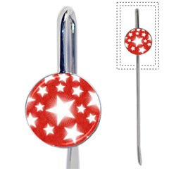 Snowflakes And Star Patterns Red Stars Book Mark by artworkshop