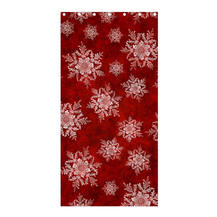 Snowflakes And Star Patternsred Snow Shower Curtain 36  x 72  (Stall) 