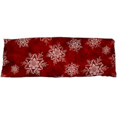 Snowflakes And Star Patternsred Snow Body Pillow Case (Dakimakura)