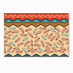 Ethnic Tribal Pattern Background Postcard 4 x 6  (pkg Of 10) by Vaneshart