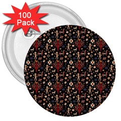 Carpet Symbols 3  Buttons (100 Pack)  by Gohar
