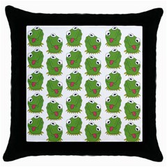 Kermit The Frog Pattern Throw Pillow Case (black)