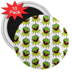 Kermit The Frog 3  Magnets (10 Pack)  by Valentinaart