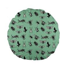 Insects Pattern Standard 15  Premium Round Cushions by Valentinaart