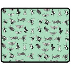 Insects Pattern Double Sided Fleece Blanket (medium)  by Valentinaart