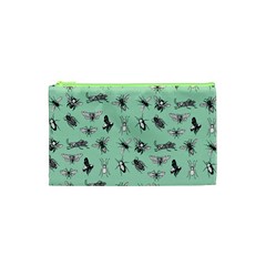 Insects Pattern Cosmetic Bag (xs) by Valentinaart