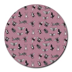 Insects pattern Round Mousepad