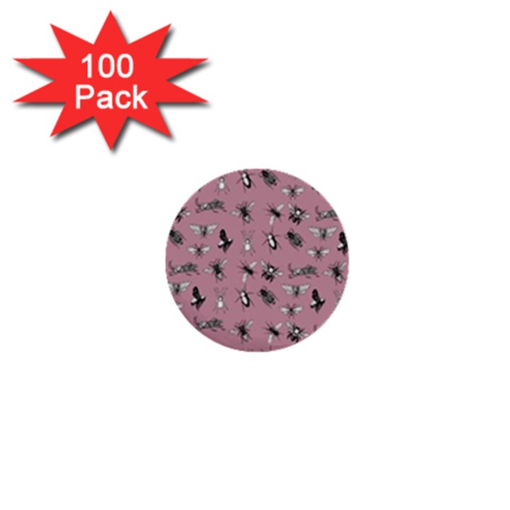 Insects pattern 1  Mini Buttons (100 pack) 