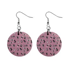 Insects pattern Mini Button Earrings