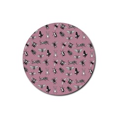 Insects pattern Rubber Round Coaster (4 pack)