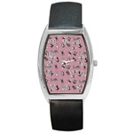 Insects pattern Barrel Style Metal Watch Front