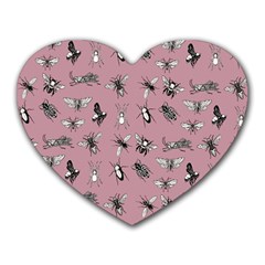 Insects pattern Heart Mousepad