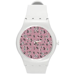 Insects pattern Round Plastic Sport Watch (M)
