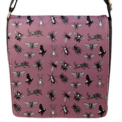 Insects pattern Flap Closure Messenger Bag (S)