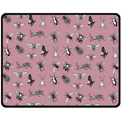 Insects pattern Double Sided Fleece Blanket (Medium) 